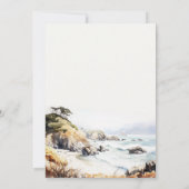 Big Sur California Watercolor Scape Couples Shower 招待状 (裏面)