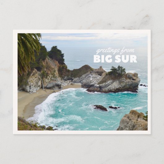 Big Sur McWay Waterfall Pacific Coast Highway ポストカード (正面)