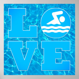 Big Swim LOVE Pool Poster for Coaches & Coaches ポスター