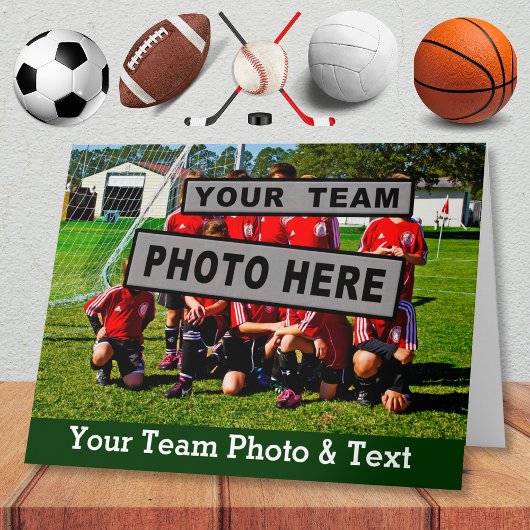 BIG TEAM PHOTO CARD with Your Text カード