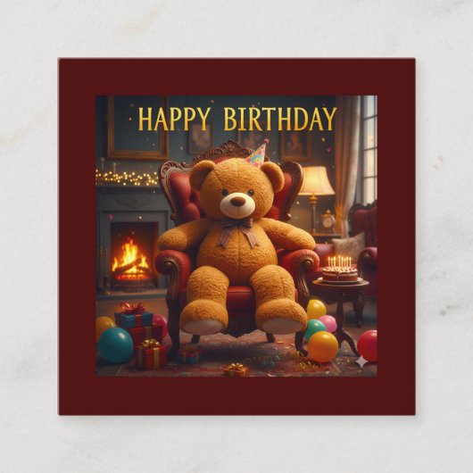 BIG TEDDYBEAR HAPPY BIRTHDAY エンクロージャーカード (正面)