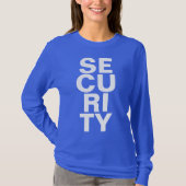 Big Text Deep Royal Blue Template Womens Security Tシャツ (正面)