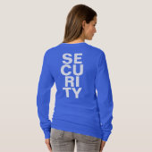 Big Text Deep Royal Blue Template Womens Security Tシャツ (裏面フル)