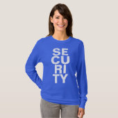 Big Text Deep Royal Blue Template Womens Security Tシャツ (正面フル)