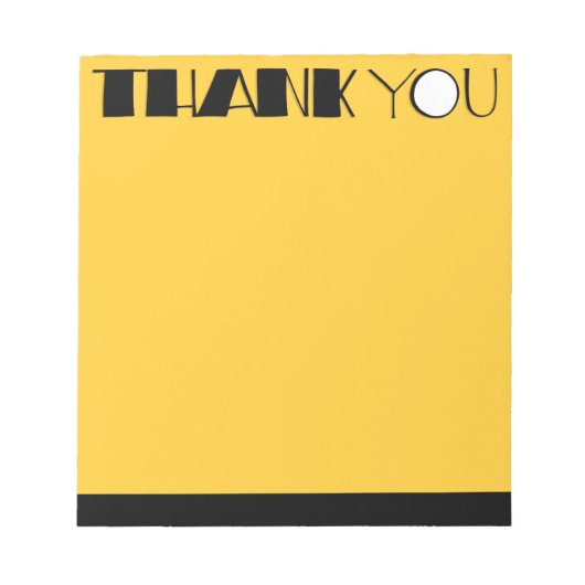 Big Thank Youブラックメモ帳 ノートパッド (正面)