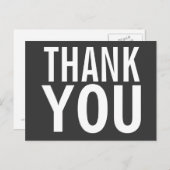 Big Thank You – 白黒はがき ポストカード (正面/裏面)