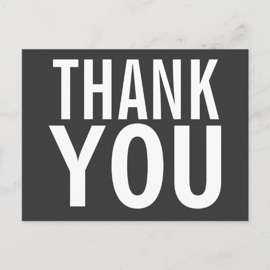 Big Thank You – 白黒はがき ポストカード (正面)