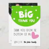 BIG Thank You Greeting Card With Semi Circle シーズンカード (正面/裏面)