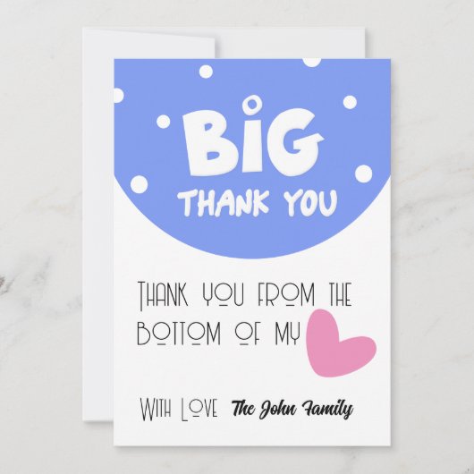 BIG Thank You Greeting Card With Semi Circle シーズンカード (正面)