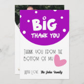 BIG Thank You Greeting Card With Semi Circle シーズンカード (正面/裏面)