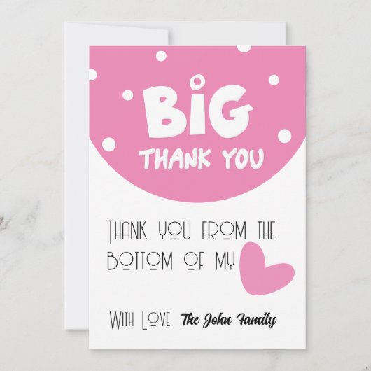BIG Thank You Greeting Card With Semi Circle シーズンカード (正面)