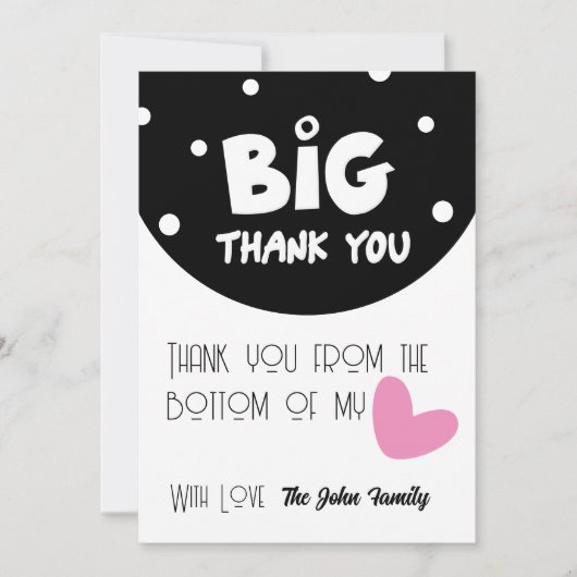 BIG Thank You Greeting Card With Semi Circle シーズンカード (正面)