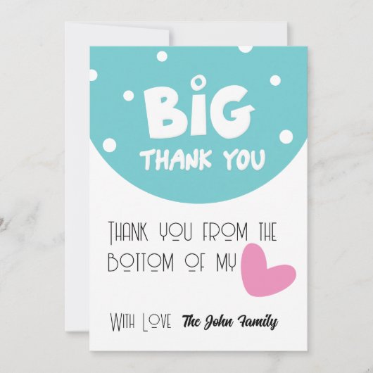 BIG Thank You Greeting Card With Semi Circle シーズンカード (正面)