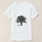 Big Tree Black Art -Silhouette Nature Illustration Tシャツ (デザイン正面)