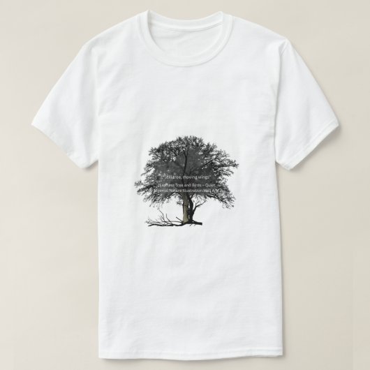 Big Tree Black Art -Silhouette Nature Illustration Tシャツ (デザイン正面)