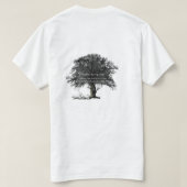 Big Tree Black Art -Silhouette Nature Illustration Tシャツ (デザイン裏面)