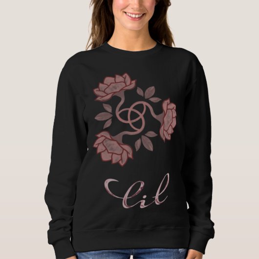 Big Triquetra Sorority Reveal Big Little for Lil S スウェットシャツ (正面)