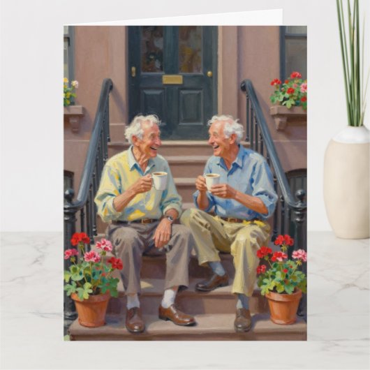 Big Twin Coots Coffee Club Birthday Occasion Card カード (正面)