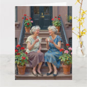 Big Twin Mugs & Memories Birthday Occasion Card カード (黄色い花)