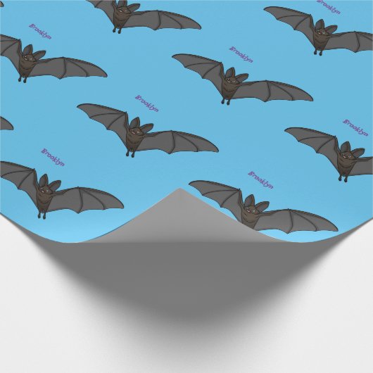 Big vampire bat cartoon illustration  ラッピングペーパー (角)
