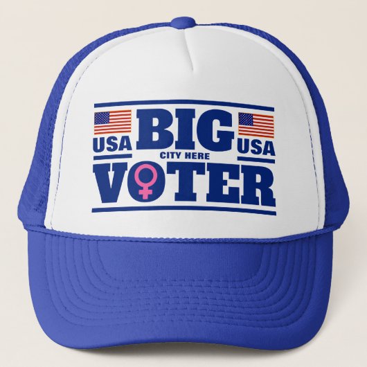 Big Voter™ トラッカーズハット(カスタマイズ可能!) キャップ (正面)