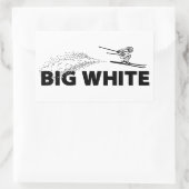 Big White British Columbia Ski Jumper 長方形シール (バッグ)