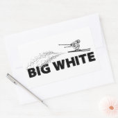 Big White British Columbia Ski Jumper 長方形シール (封筒)