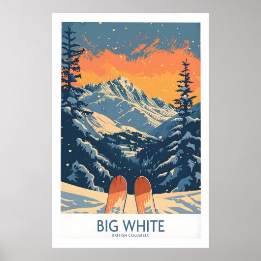 Big White Ski Print - British Columbi 1 ポスター (正面)