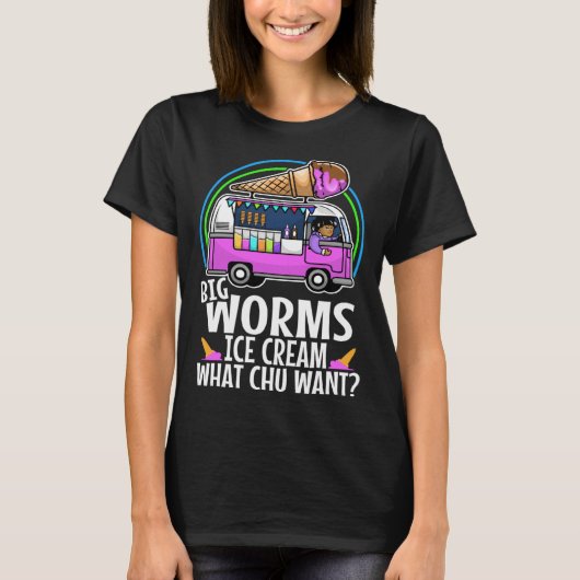 Big worms ice cream truck  3 tシャツ (正面)