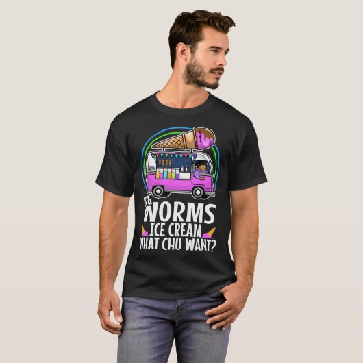 Big worms ice cream truck 3 tシャツ (正面フル)