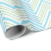 Big Zag Chevron in Green and Aqua ラッピングペーパー (ロールコーナー)