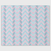 Big Zag Chevron in Pink and Deep Aqua ラッピングペーパー (フラット)