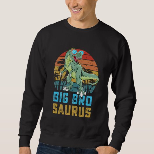 Bigbrosaurus Rex Dinosaur Big Bro Saurus Family Ma スウェットシャツ (正面)
