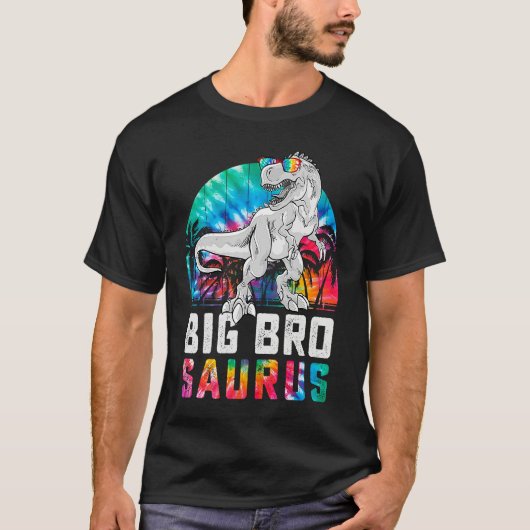 Bigbrosaurus Rex Dinosaur Big Bro Saurus Family Ma Tシャツ (正面)