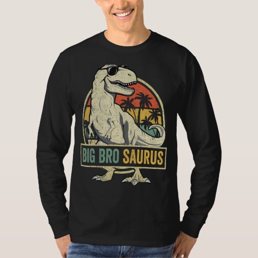Bigbrosaurus Tレックス恐竜ビッグブロサウルスブラザー Tシャツ (正面)