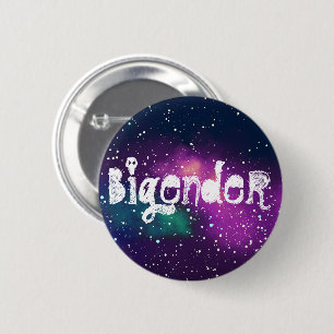 Bigenderのカスタマイズ可能な銀河系のアイデンティティ 缶バッジ