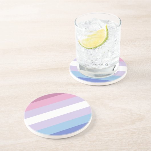 bigenderのプライドの旗 コースター (側面)