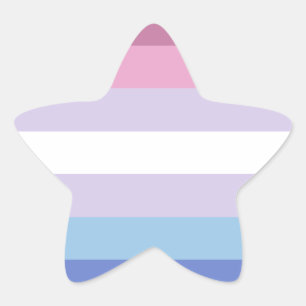 bigenderのプライドの旗 星シール
