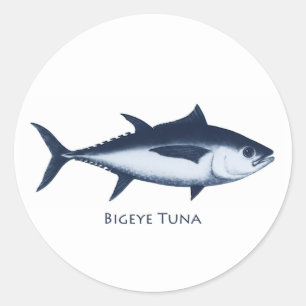 Bigeyeマグロのロゴ ラウンドシール