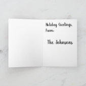 Bigfootおもしろいクリスマスグリーティングカード カード (内部)