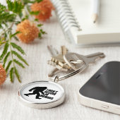 Bigfootおもしろい-Iは人間に信じない キーホルダー (側面)