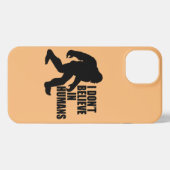 Bigfootおもしろい-Iは人間に信じない iPhoneケース (裏面横)