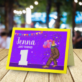 Bigfootかわいい子供の誕生日カードパーソナライズ年齢 サンキューカード