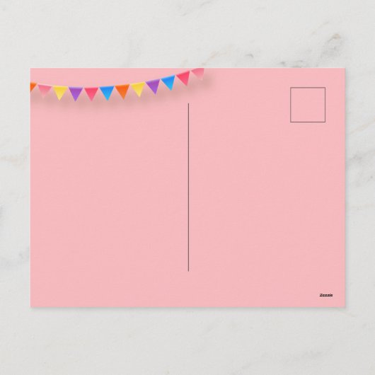 Bigfootかわいい子供の誕生日カードパーソナライズ年齢 シーズンポストカード (裏面)