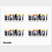 Bigfootの森のステッカー、Bigfootの非表示&シーク 長方形シール (シート)