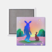 Bigfootはイースターバニー磁石と出会う マグネット (正面/裏面)