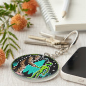 Bigfootエイリアンアライアンおもしろいス – サイエンスフィクション暗号 キーホルダー (正面右)