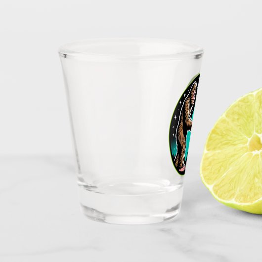 Bigfootエイリアンアライアンおもしろいス – サイエンスフィクション暗号 ショットグラス (左)