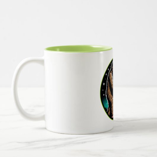 Bigfootエイリアンアライアンおもしろいス – サイエンスフィクション暗号 ツートーンマグカップ (左)