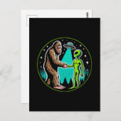 Bigfootエイリアンアライアンおもしろいス – サイエンスフィクション暗号 ポストカード (正面/裏面)